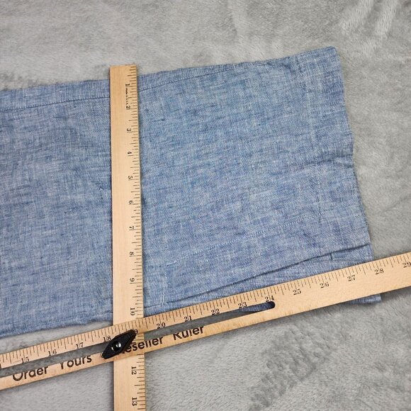Athleta Retreat Wide Leg Linen Pants Women 4 Chambray Blue Relaxed Resortwear - Picture 12 of 13